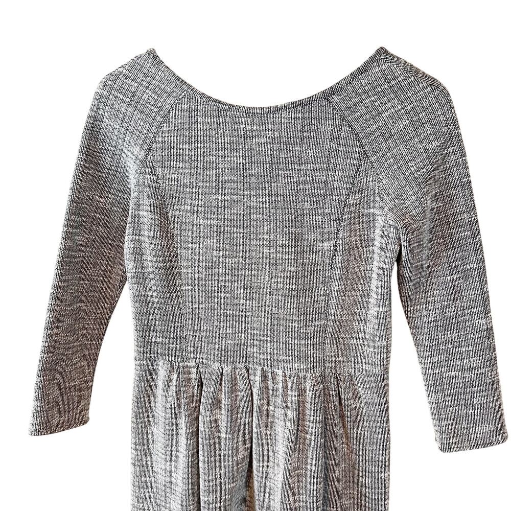 Tibi New York Tweed Knit Sheath Dress Long Sleeve Scoop Neck Zipper Back Size 6 - Picture 2 of 8